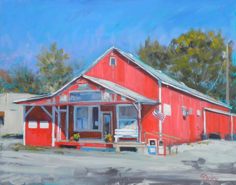 Milton General Store oil on canvas, in