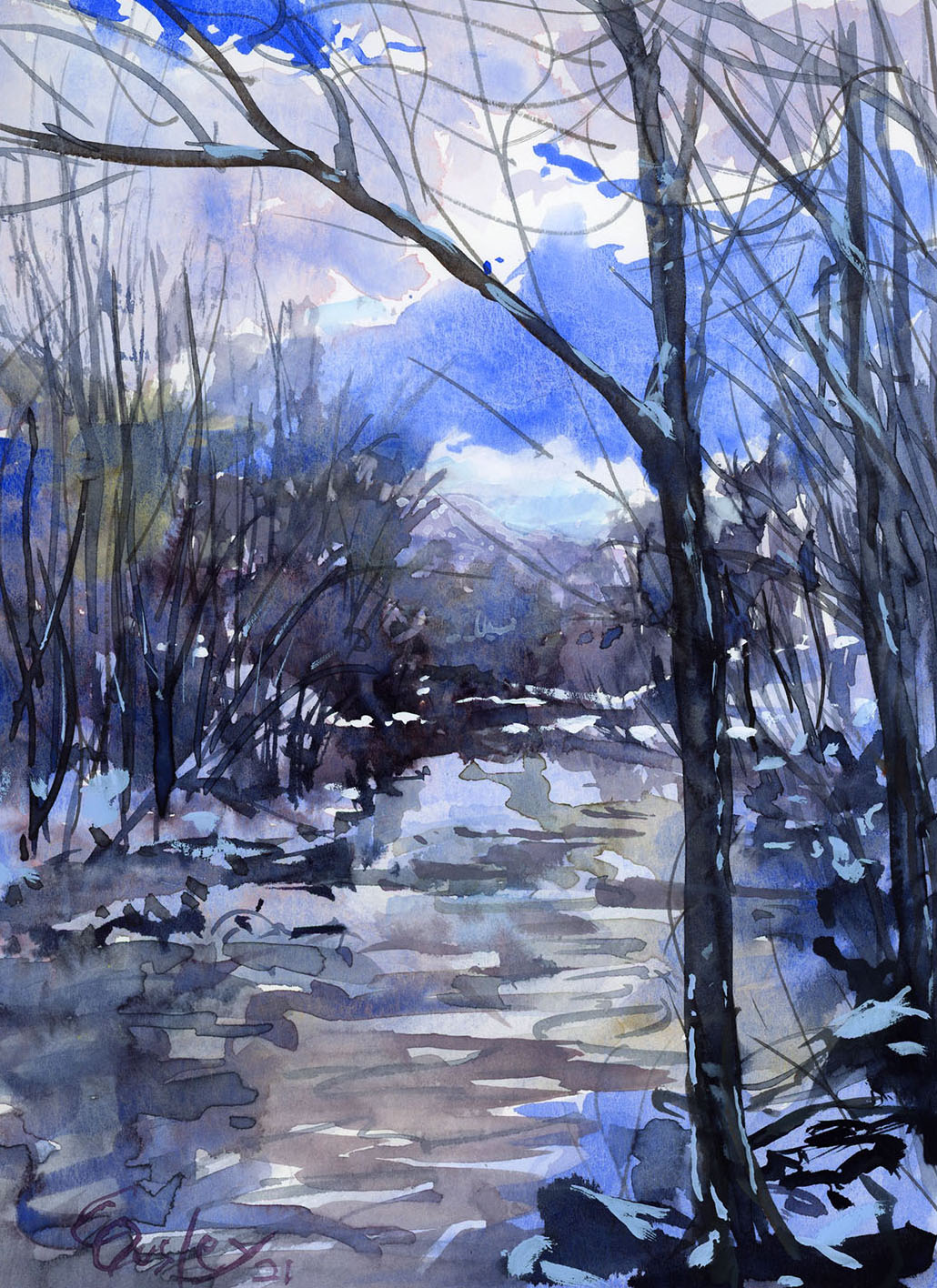 Little Pigeon River (watercolor 8x10)